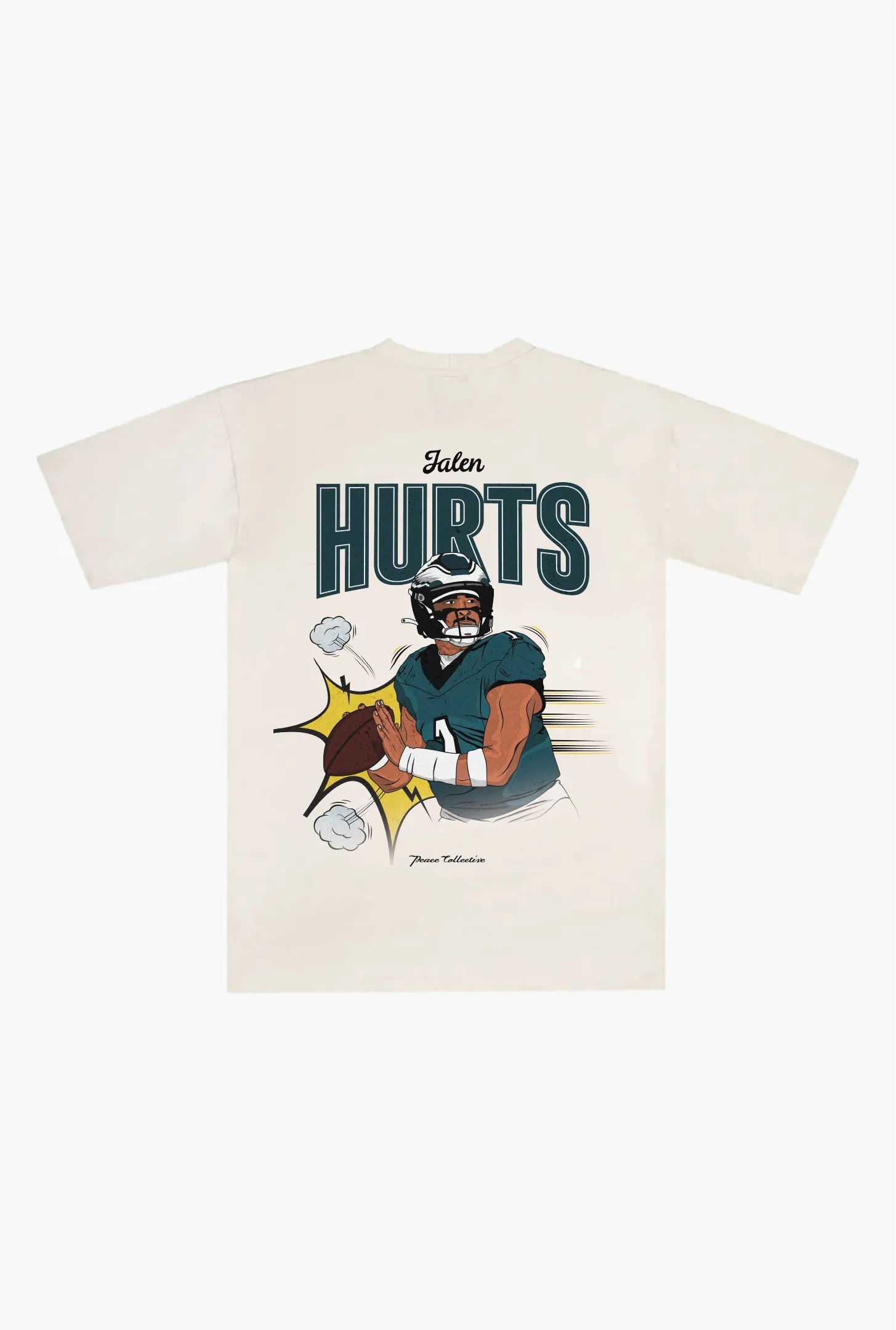 Jalen Hurts Heavyweight T-Shirt - Ivory sold by Peace-Collective product image thumbnail 2
