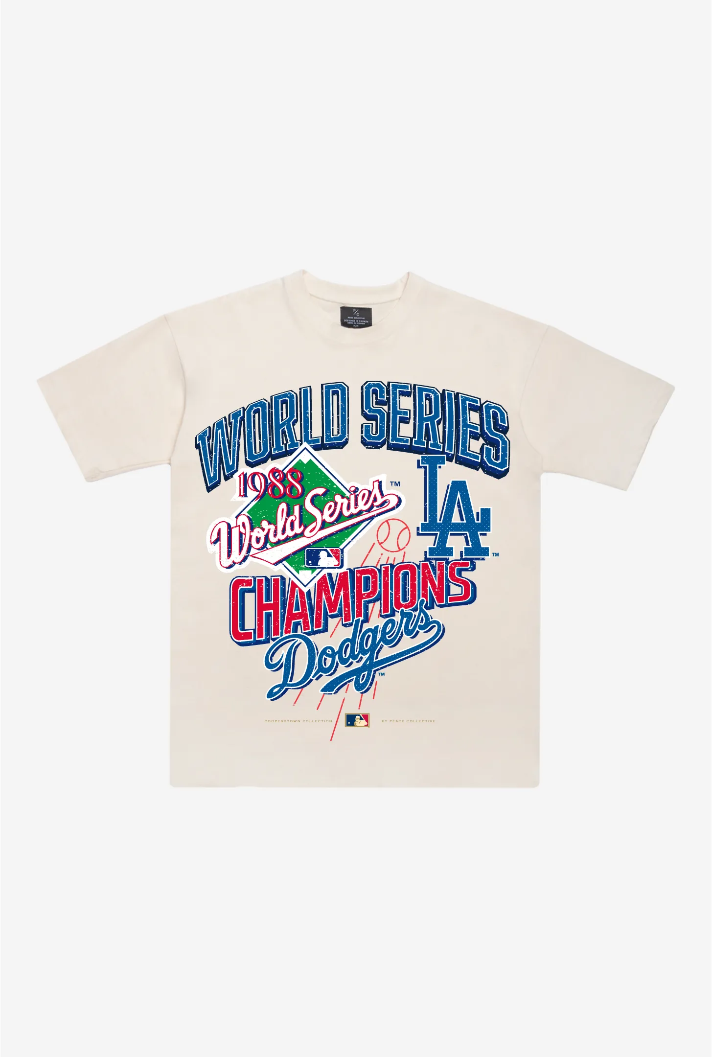 Los Angeles Dodgers 1988 World Series Cooperstown Collection Premium T-Shirt - Natural sold by Peace-Collective