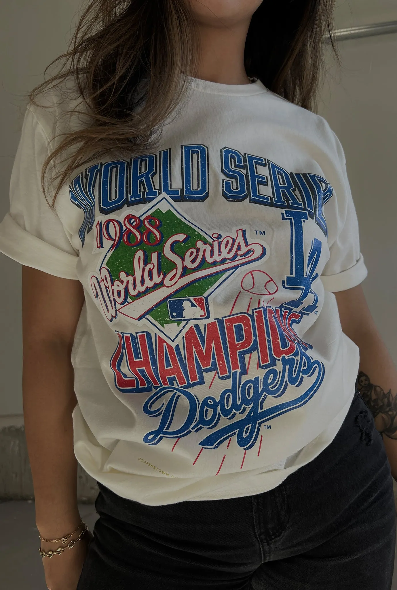 Los Angeles Dodgers 1988 World Series Cooperstown Collection Premium T-Shirt - Natural sold by Peace-Collective product image thumbnail 2