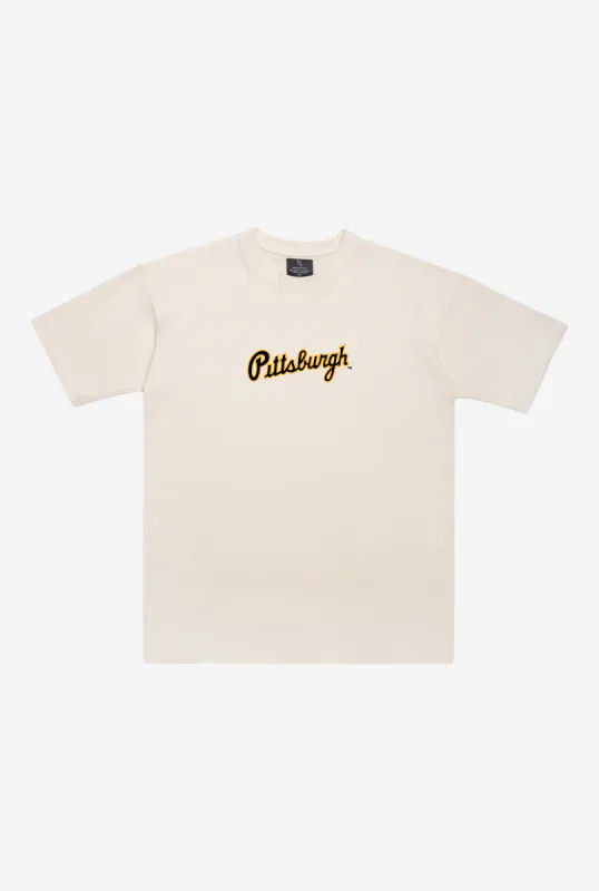 Pittsburgh Pirates Heavyweight T-Shirt - Natural sold by Peace-Collective