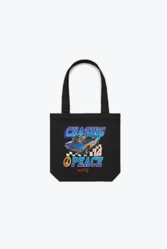 Chasing Peace Racing Totebag - Black sold by Peace-Collective