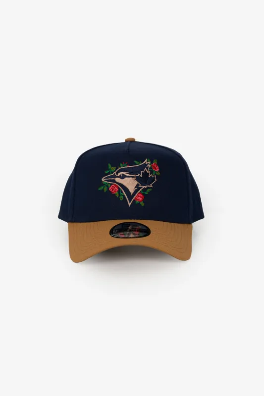 Toronto Blue Jays Floral 9FORTY Adjustable Cap - Navy/ Wheat made by New Era