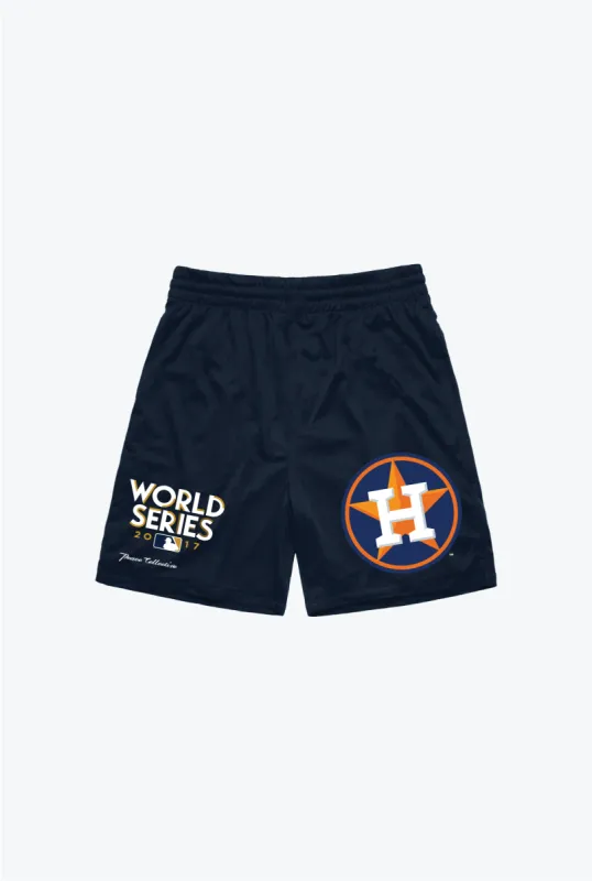 Houston Astros 2017 World Series Mesh Shorts - Navy sold by Peace-Collective