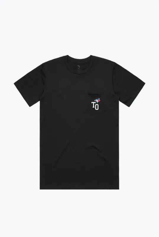 TO Blue Jays Pocket T-Shirt - Black sold by Peace-Collective