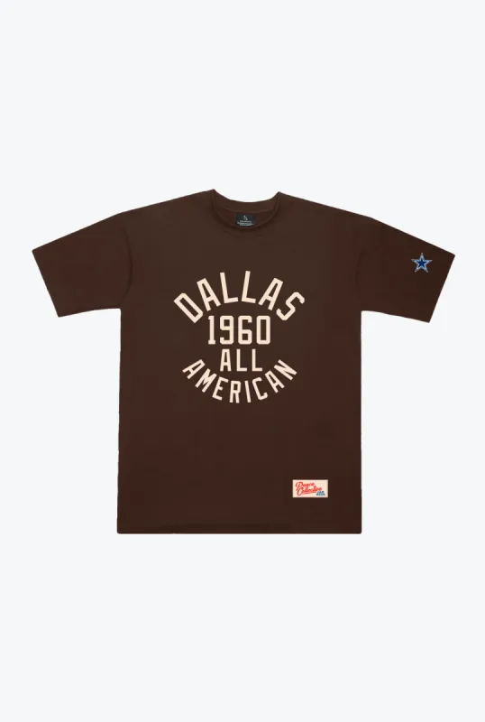 Dallas Cowboys Collegiate Heavyweight T-Shirt - Walnut sold by Peace-Collective