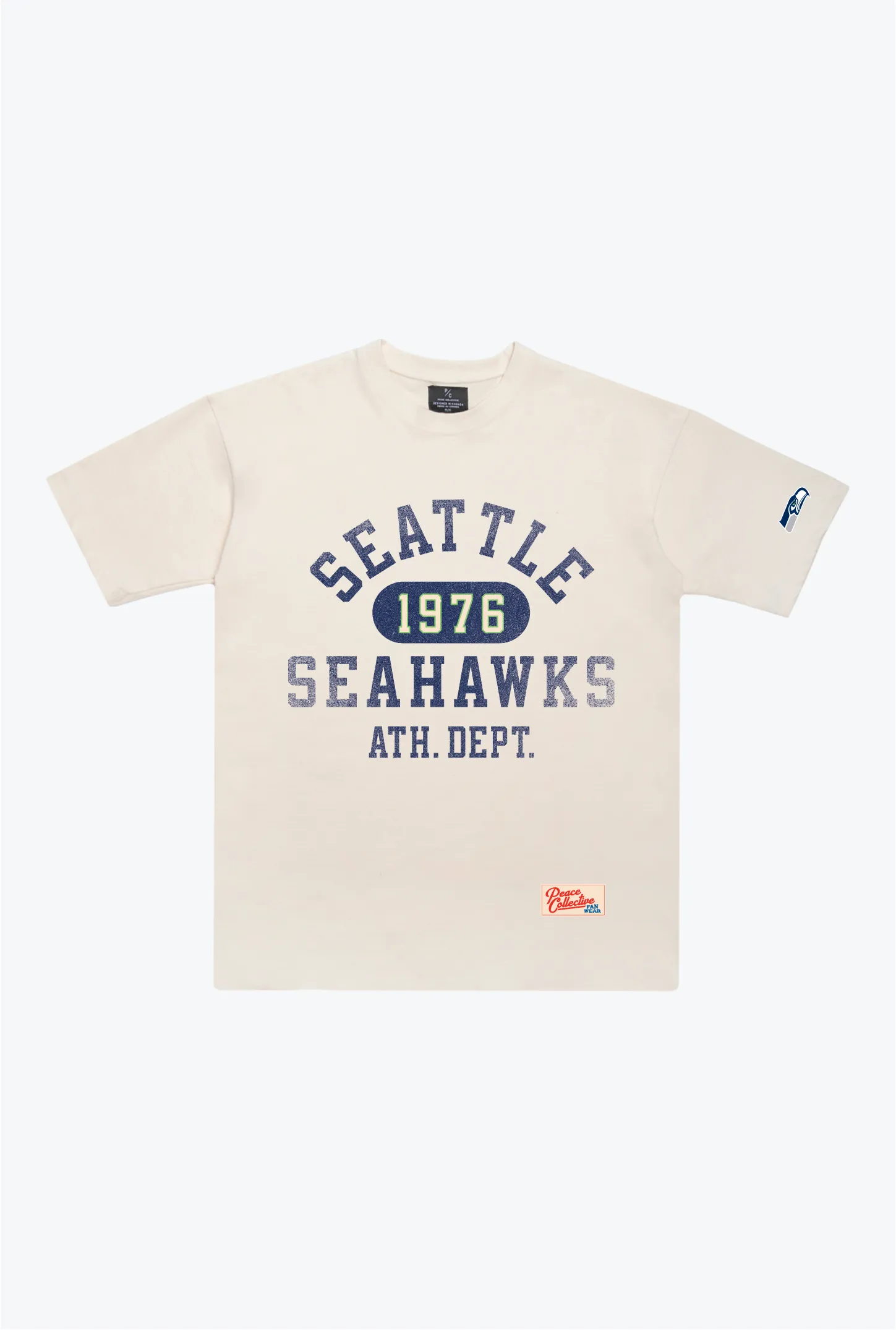 Seattle Seahawks Athletic Club Heavyweight T-Shirt - Ivory sold by Peace-Collective