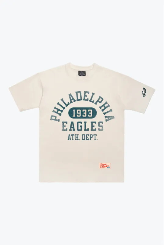 Philadelphia Eagles Athletic Club Heavyweight T-Shirt - Ivory sold by Peace-Collective