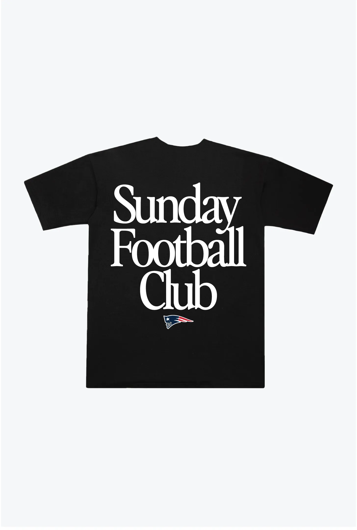 New England Patriots Sunday Football Club Heavyweight T-Shirt - Black sold by Peace-Collective