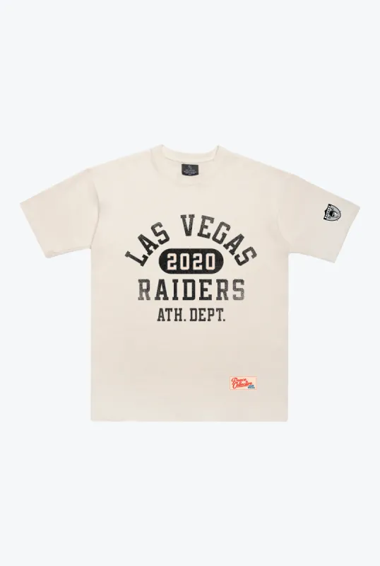 Las Vegas Raiders Athletic Club Heavyweight T-Shirt - Ivory sold by Peace-Collective
