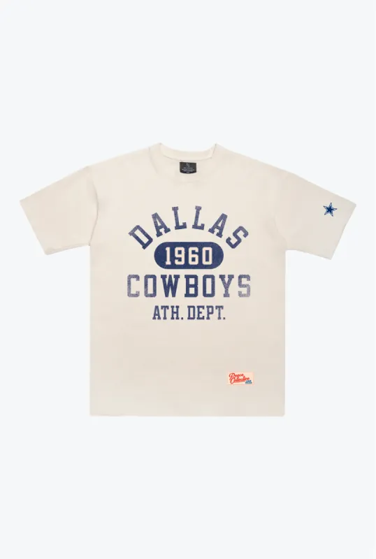 Dallas Cowboys Athletic Club Heavyweight T-Shirt - Ivory sold by Peace-Collective