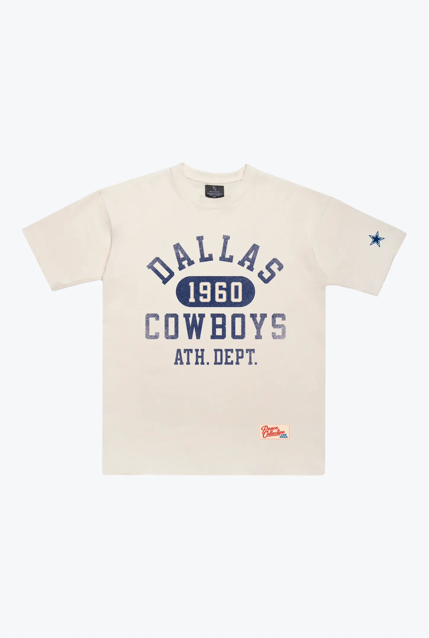 Dallas Cowboys Athletic Club Heavyweight T-Shirt - Ivory sold by Peace-Collective