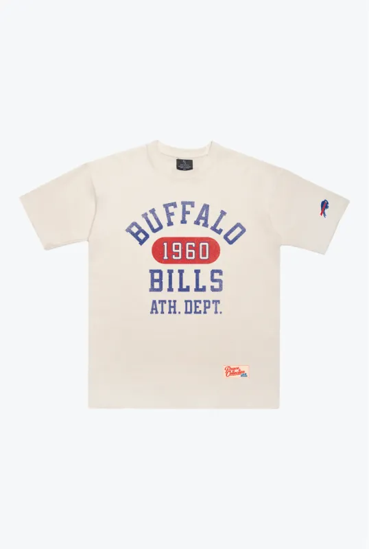 Buffalo Bills Athletic Club Heavyweight T-Shirt - Ivory sold by Peace-Collective
