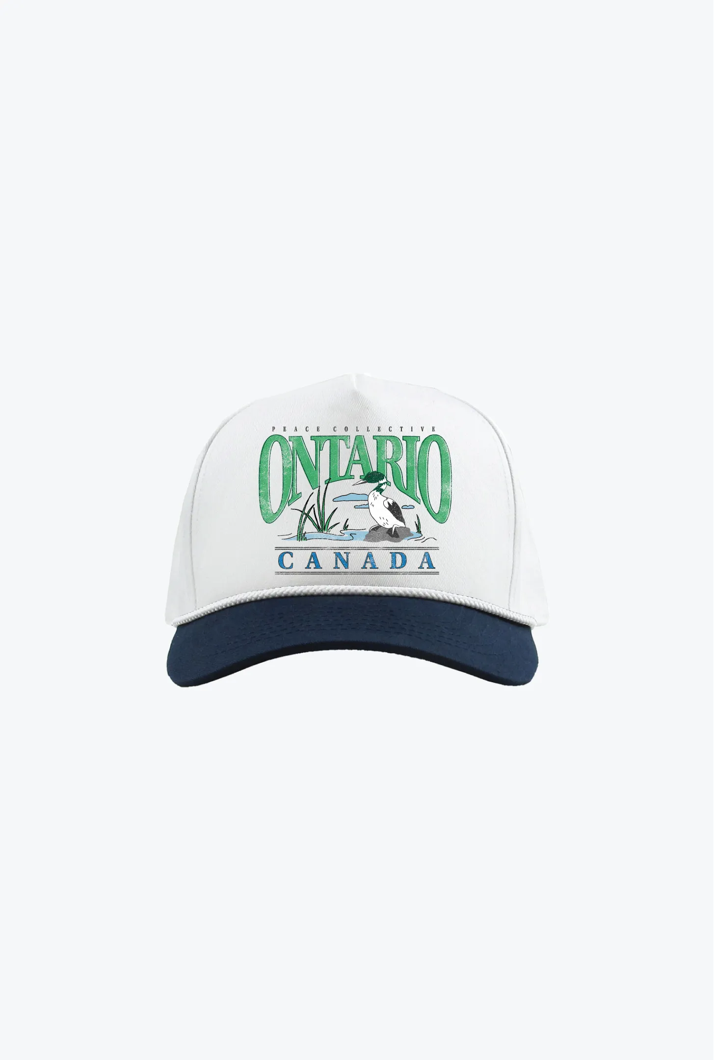 Ontario Loon Vintage Golfer - White/Navy sold by Peace-Collective