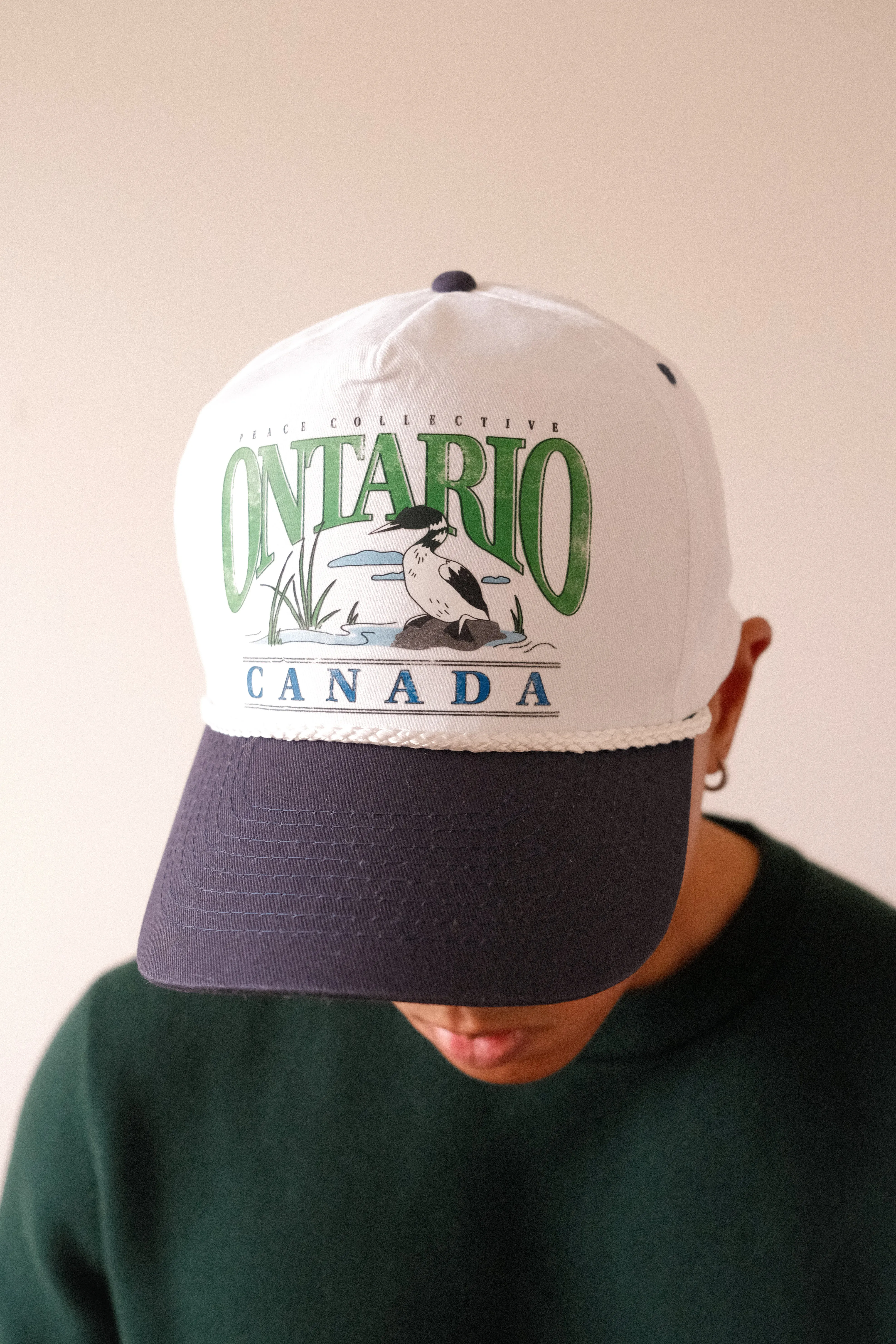 Ontario Loon Vintage Golfer - White/Navy sold by Peace-Collective product image thumbnail 2