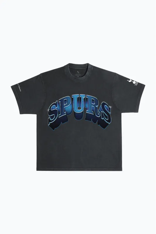 Tottenham Hotspur FC Garment Dyed Heavyweight T-Shirt - Black sold by Peace-Collective