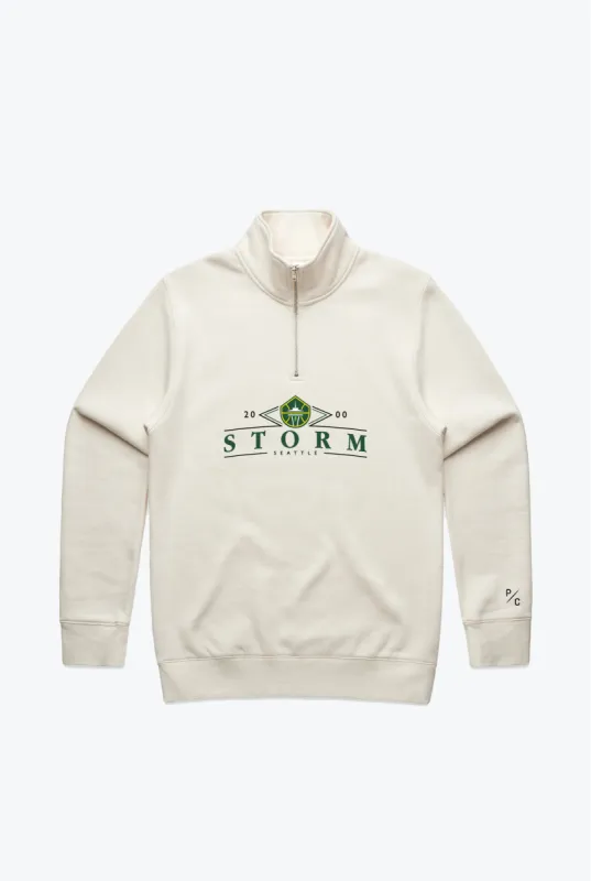 Seattle Storm Quarter Zip - Ivory sold by Peace-Collective