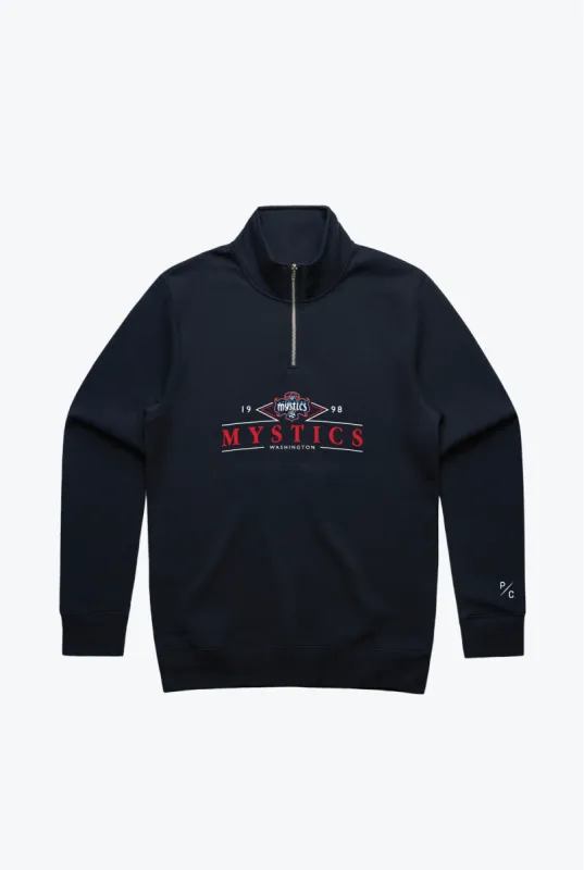 Washington Mystics Quarter Zip - Navy sold by Peace-Collective