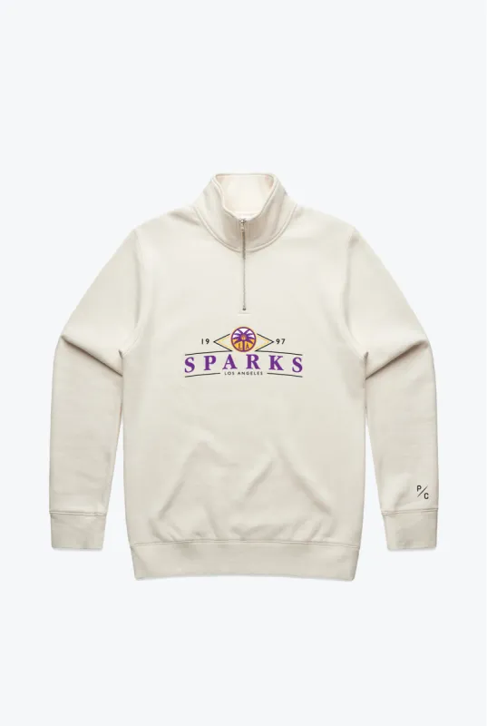 Los Angeles Sparks Quarter Zip - Ivory sold by Peace-Collective