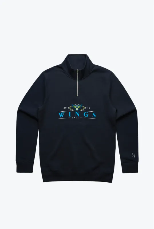 Dallas Wings Quarter Zip - Navy sold by Peace-Collective
