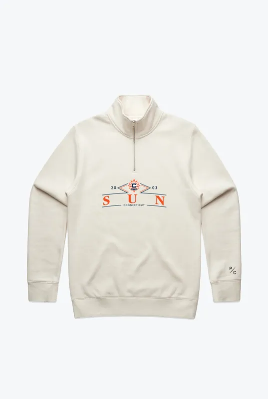 Connecticut Sun Quarter Zip - Ivory sold by Peace-Collective