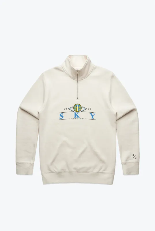 Chicago Sky Quarter Zip - Ivory sold by Peace-Collective