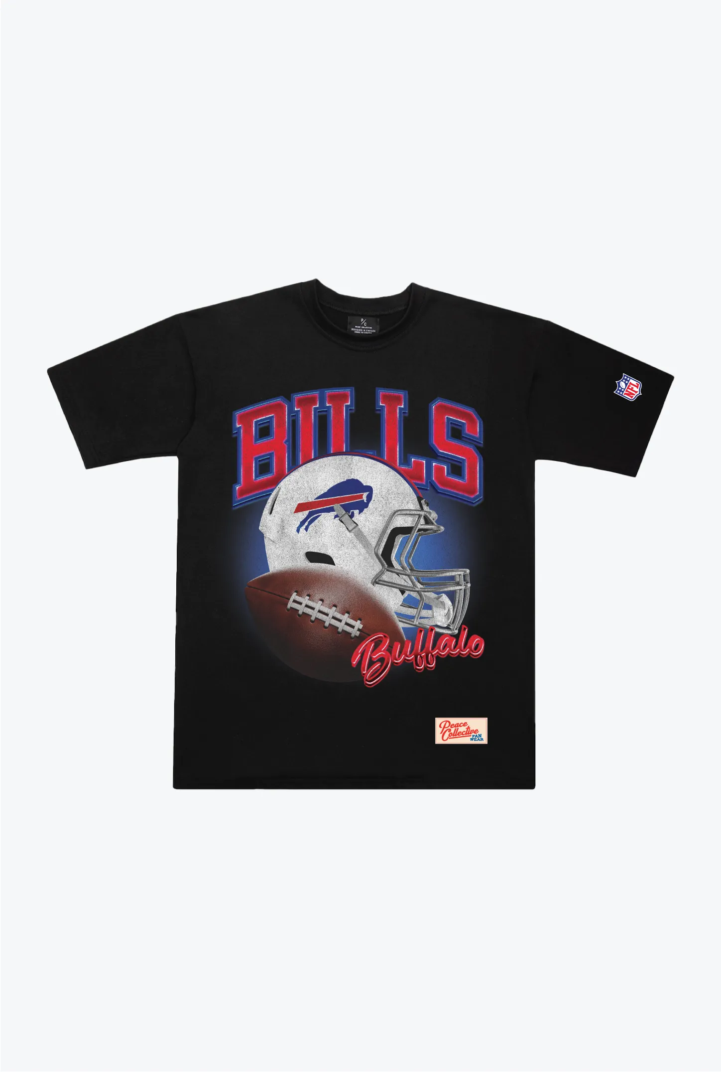Buffalo Bills Icon Heavyweight T-Shirt - Black sold by Peace-Collective