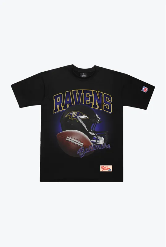Baltimore Ravens Icon Heavyweight T-Shirt - Black sold by Peace-Collective