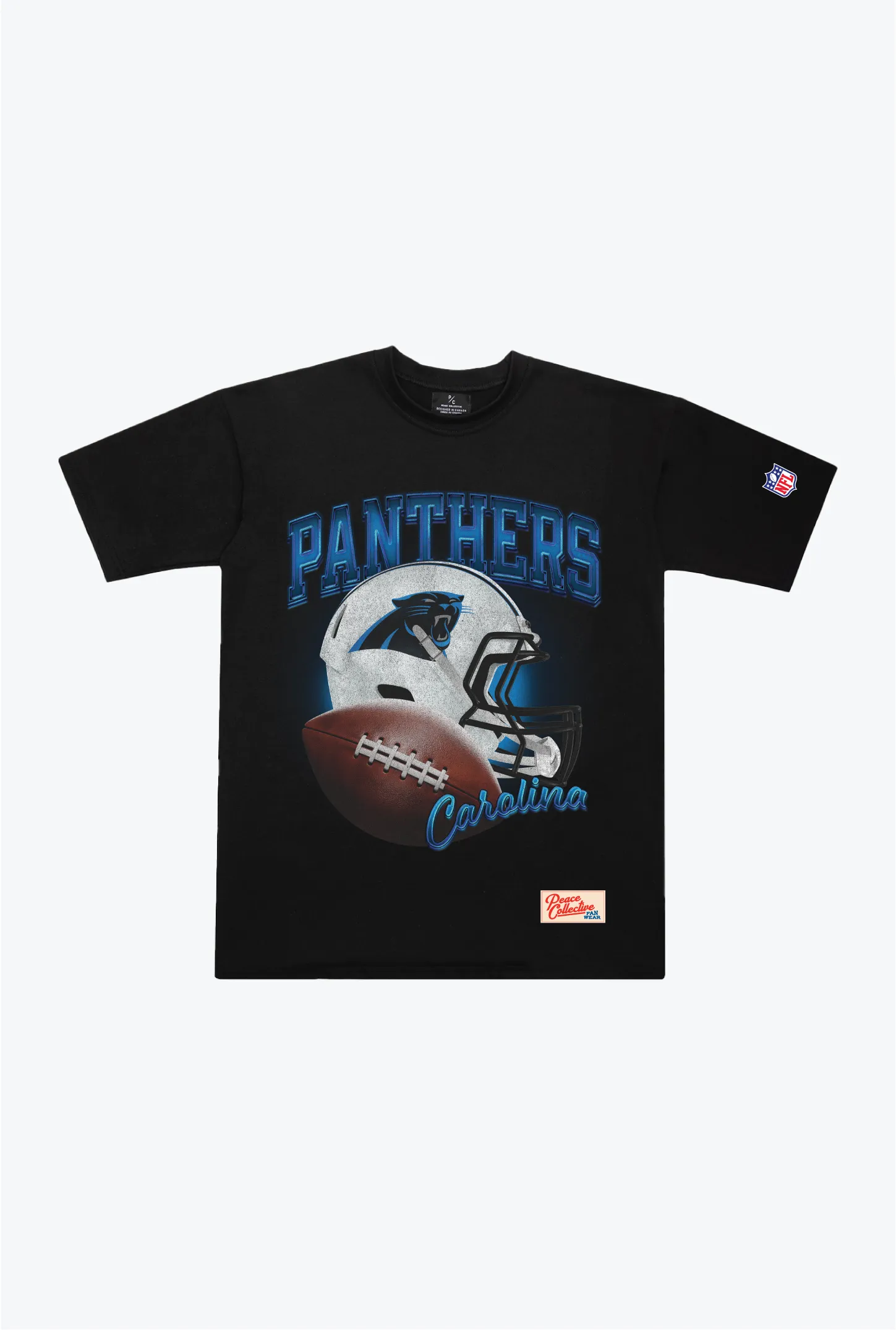 Carolina Panthers Icon Heavyweight T-Shirt - Black sold by Peace-Collective