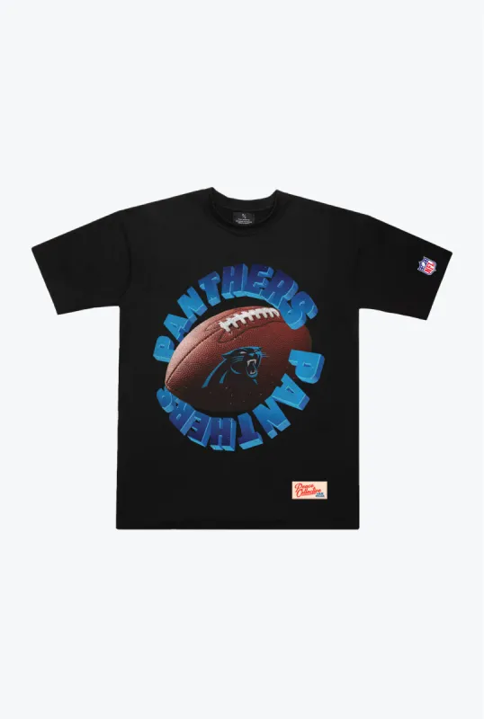 Carolina Panthers Spiral Heavyweight T-Shirt - Black sold by Peace-Collective