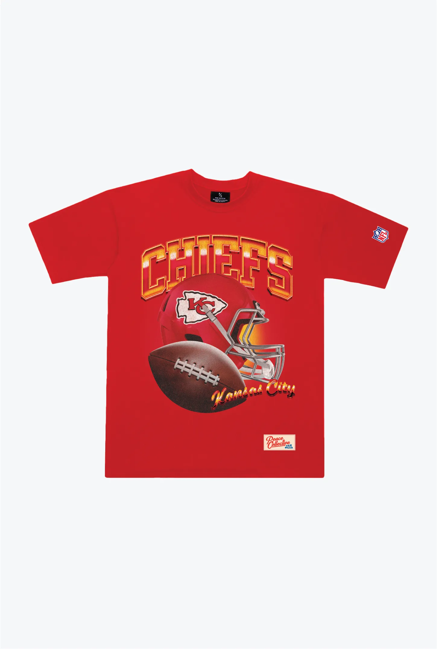 Kansas City Chiefs Icon Heavyweight T-Shirt - Red sold by Peace-Collective