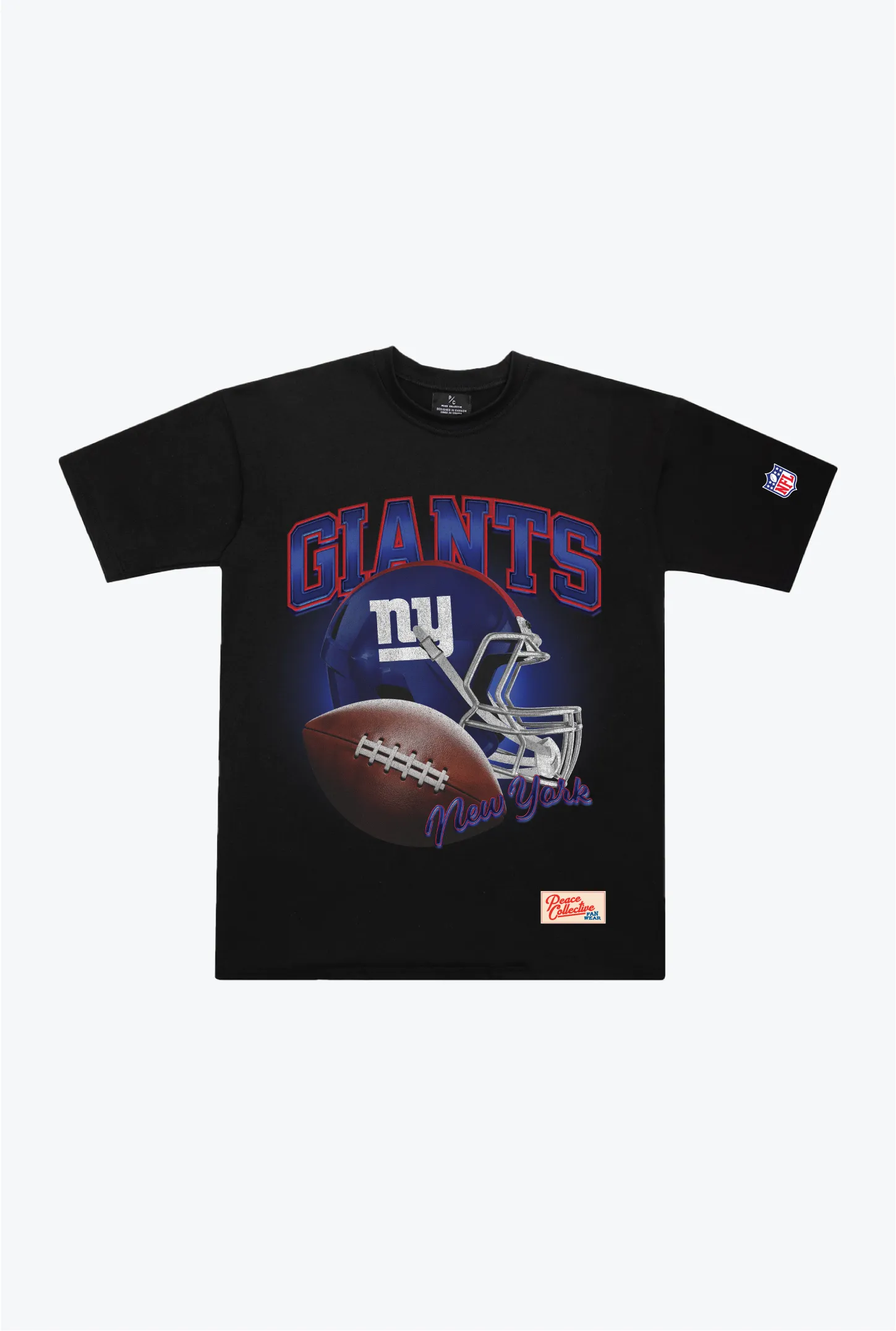 New York Giants Icon Heavyweight T-Shirt - Black sold by Peace-Collective