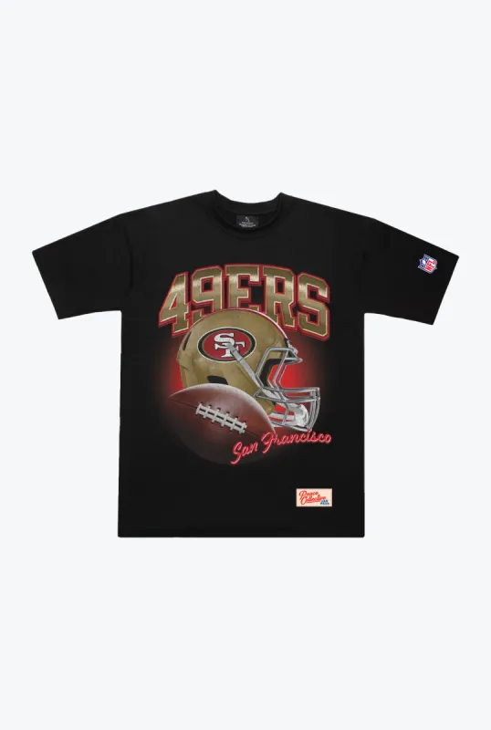 San Francisco 49ers Icon Heavyweight T-Shirt - Black sold by Peace-Collective