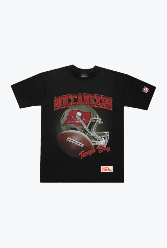 Tampa Bay Buccaneers Icon Heavyweight T-Shirt - Black sold by Peace-Collective