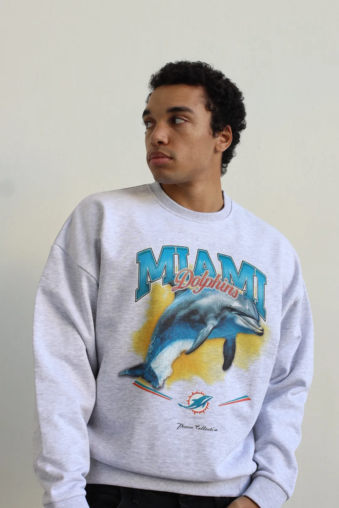 Miami Dolphins Mascot SuperHeavy™️ Crewneck - Ash sold by Peace-Collective product image thumbnail 4