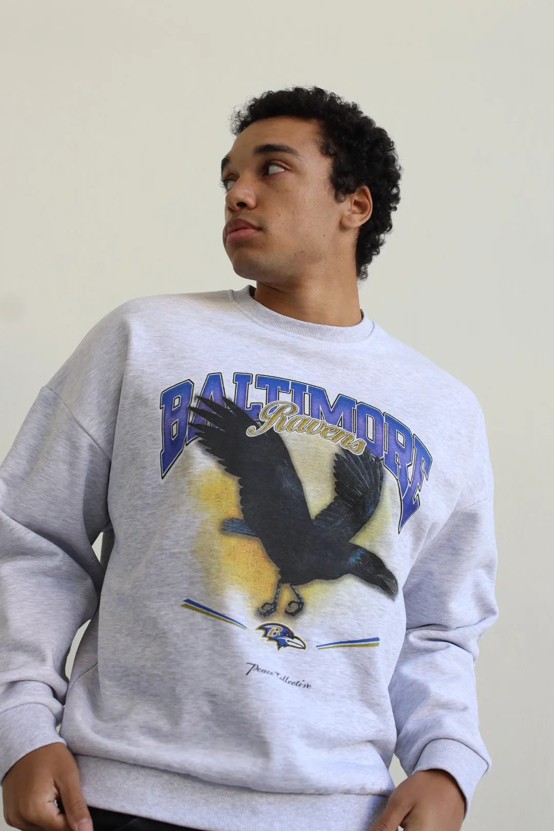 Baltimore Ravens Mascot SuperHeavy™️ Crewneck - Ash sold by Peace-Collective product image thumbnail 4