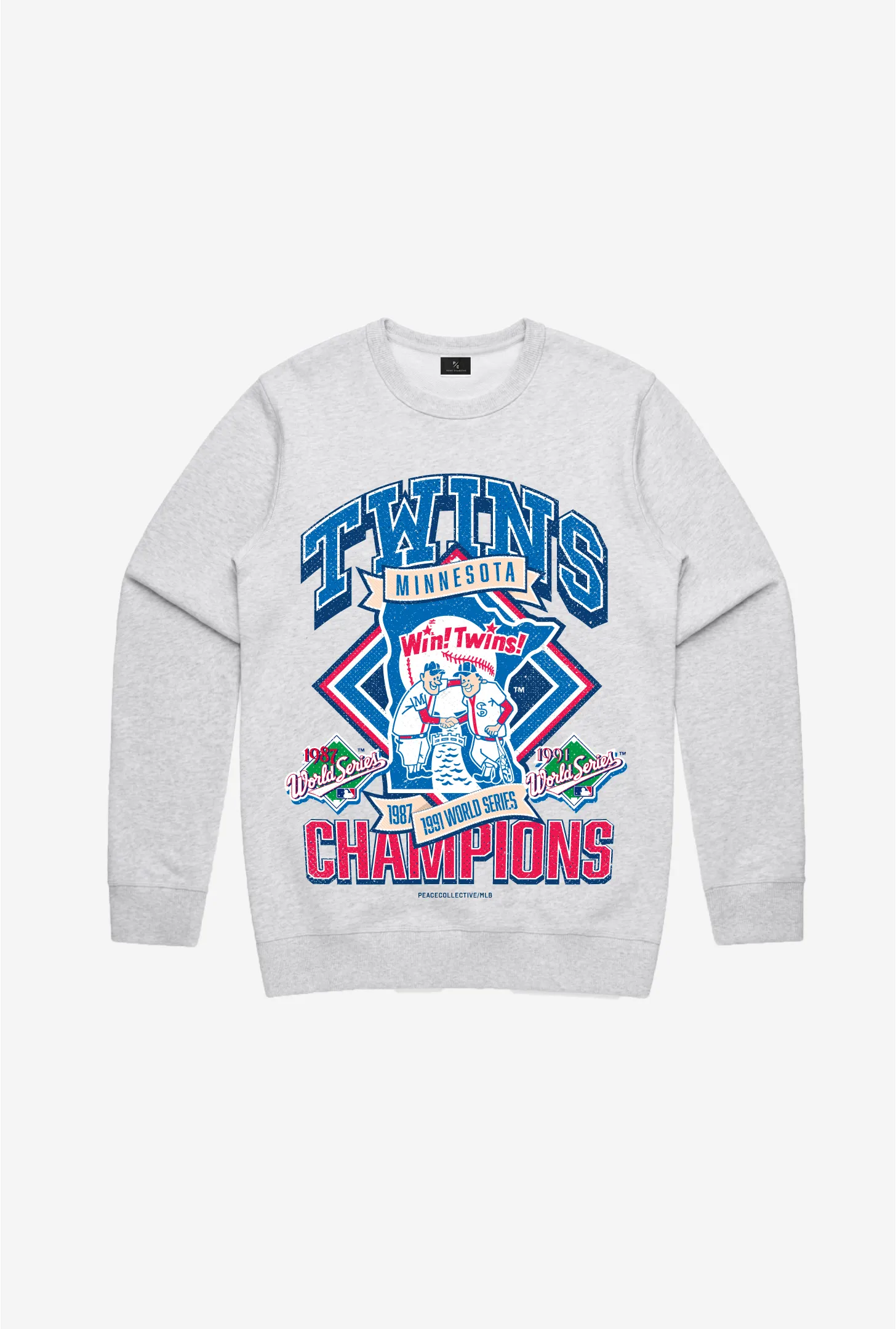 Minnesota Twins Vintage Cooperstown Collection Crewneck - Ash sold by Peace-Collective