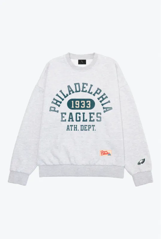 Philadelphia Eagles Athletic Club Heavyweight Crewneck - Ash sold by Peace-Collective