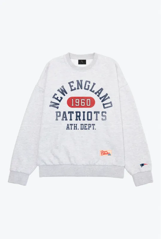 New England Patriots Athletic Club Heavyweight Crewneck - Ash sold by Peace-Collective