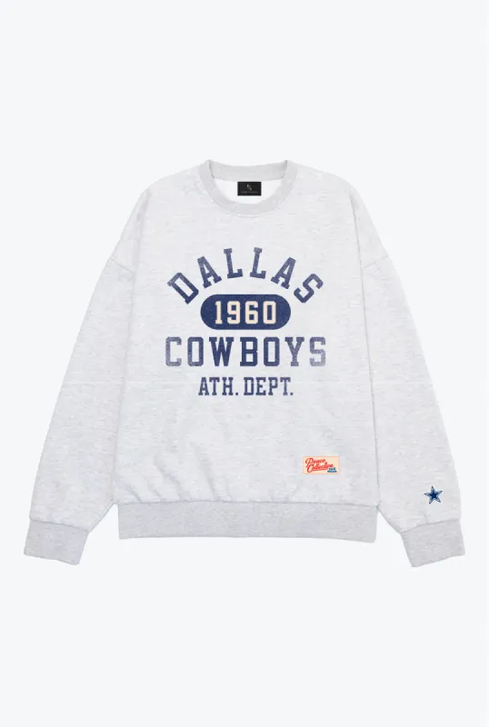 Dallas Cowboys Athletic Club Heavyweight Crewneck - Ash sold by Peace-Collective