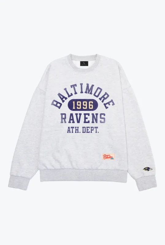 Baltimore Ravens Athletic Club Heavyweight Crewneck - Ash made by Peace-Collective