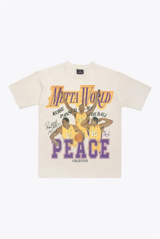 P/C x Metta World Peace Heavyweight T-Shirt - Ivory sold by Peace-Collective