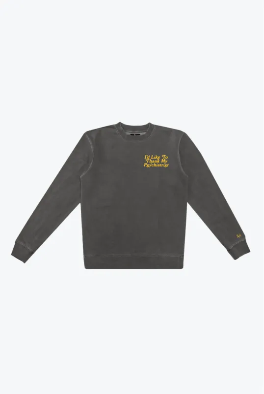 P/C x Metta World Peace Pigment Dye Crewneck - Black sold by Peace-Collective