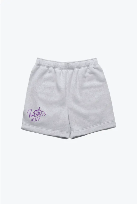P/C x Metta World Peace Heavyweight Fleece Shorts - Ash sold by Peace-Collective