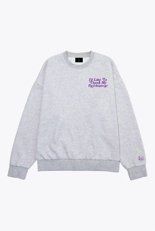 P/C x Metta World Peace Heavyweight Crewneck - Ash sold by Peace-Collective