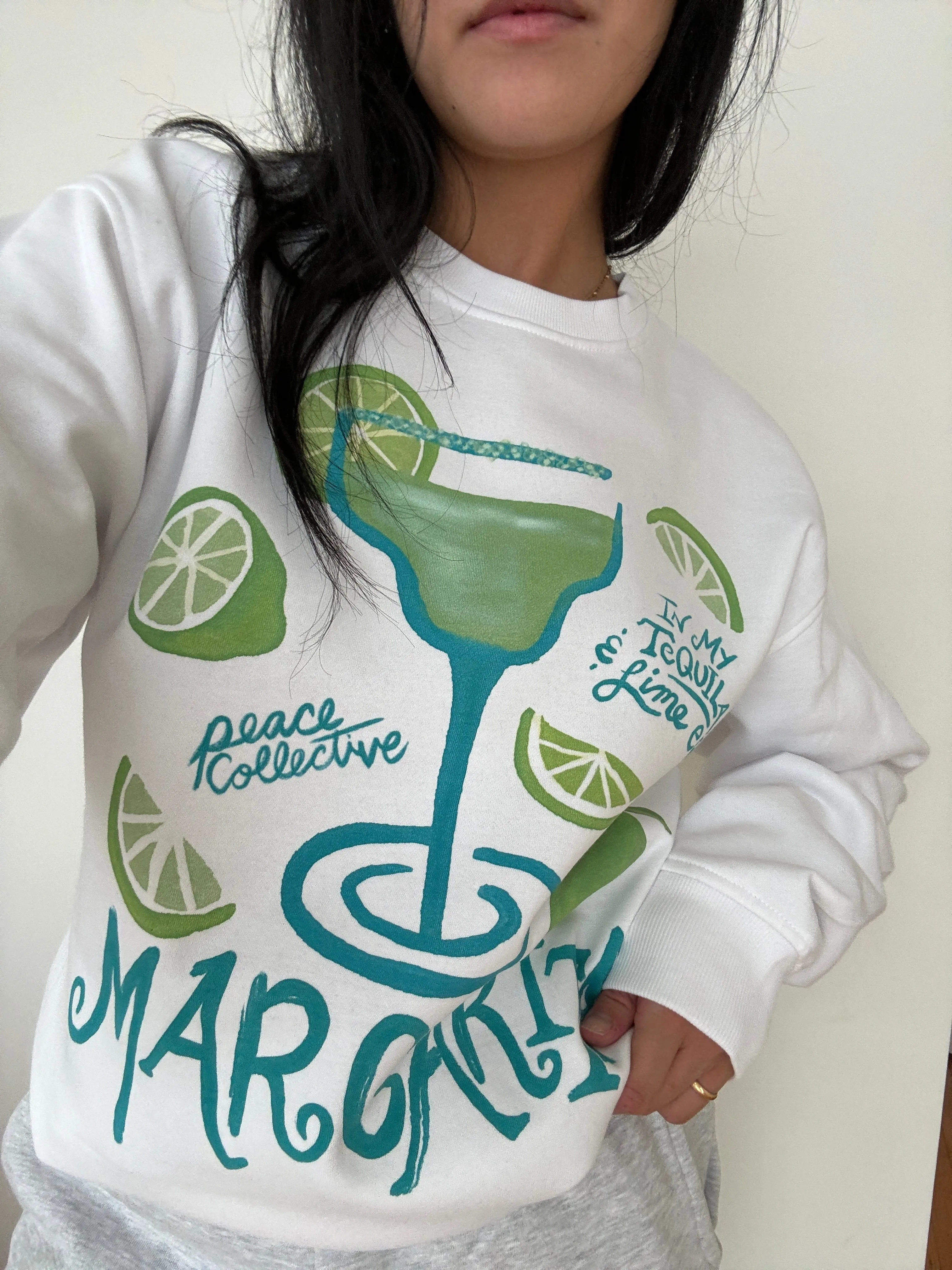 Margarita Graphic Crewneck - White sold by Peace-Collective product image thumbnail 3