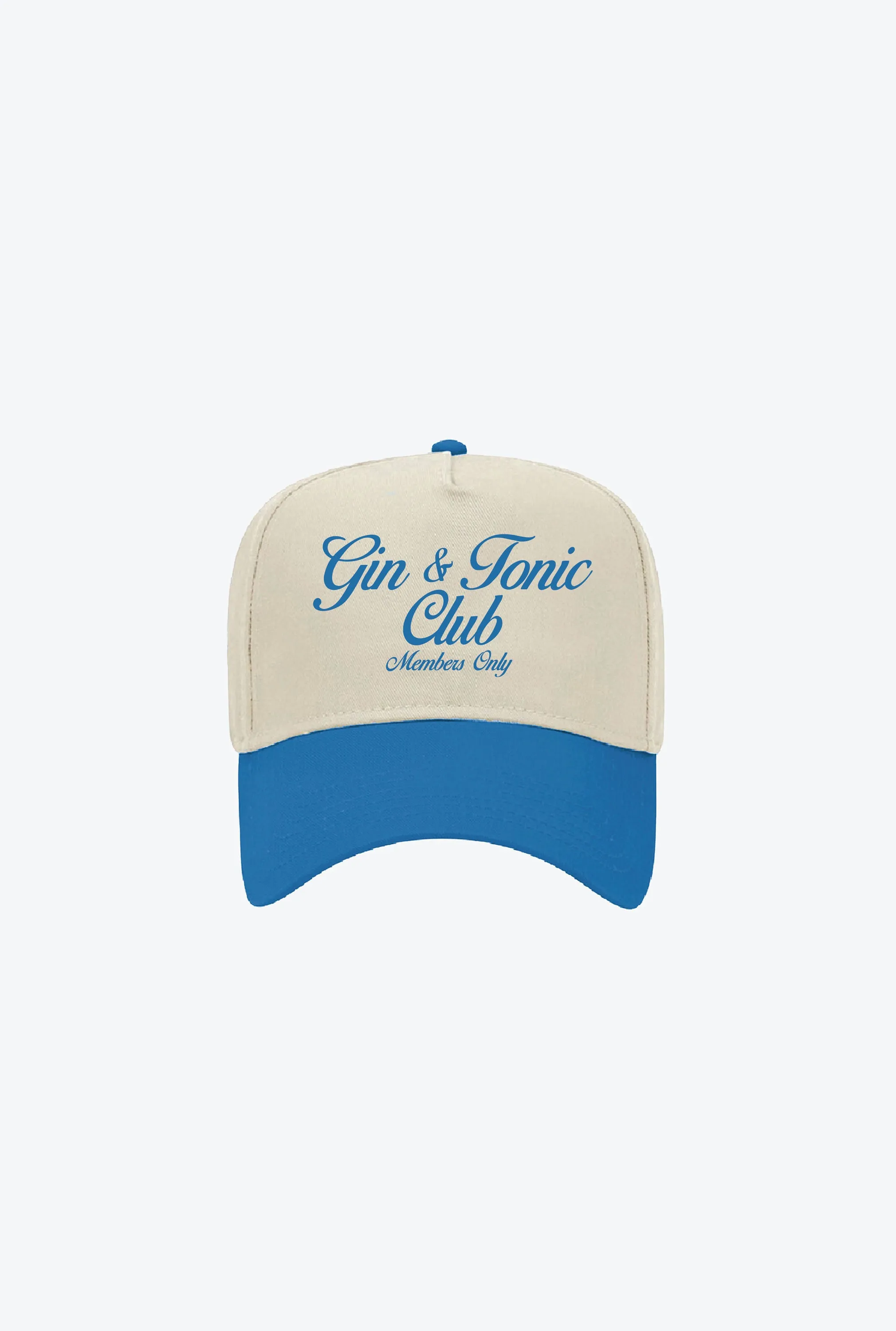Gin & Tonic A-Frame Cap - Royal / Ivory sold by Peace-Collective