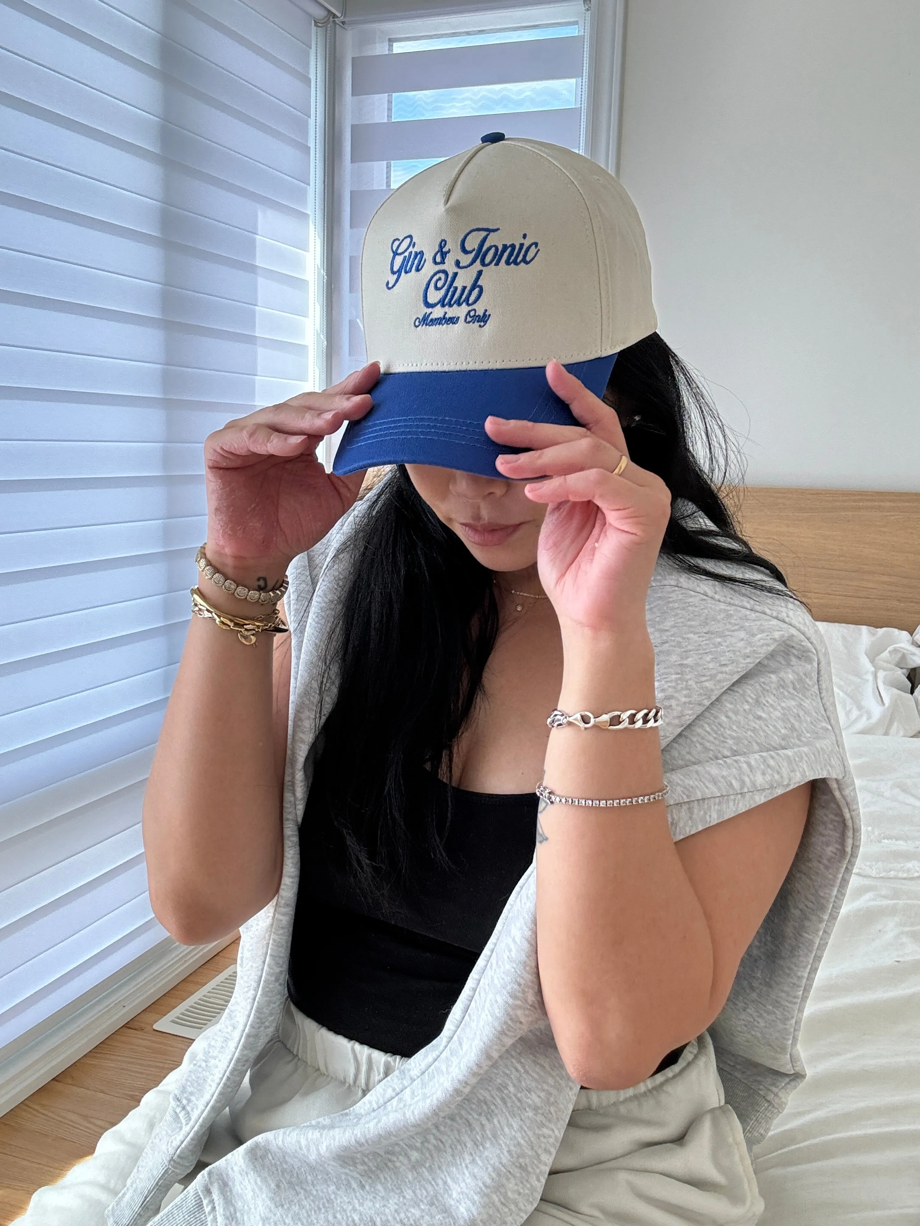 Gin & Tonic A-Frame Cap - Royal / Ivory sold by Peace-Collective product image thumbnail 3