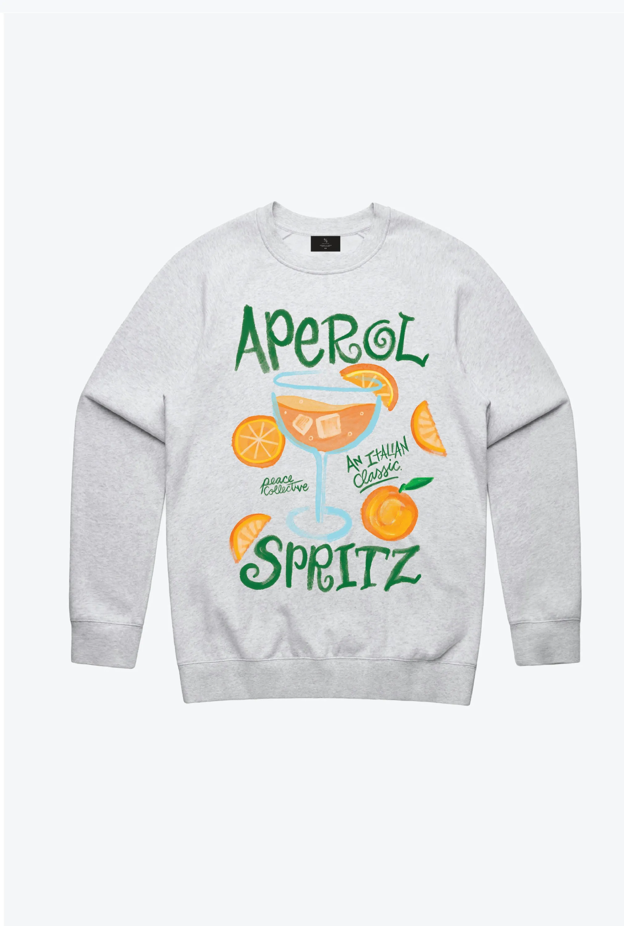 Aperol Spritz Graphic Crewneck - Ash sold by Peace-Collective