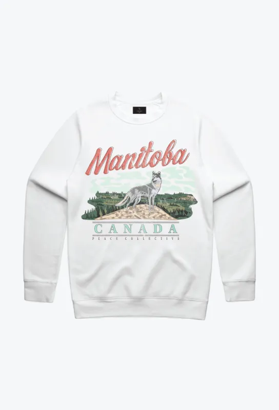 Manitoba Vintage Crewneck - White sold by Peace-Collective