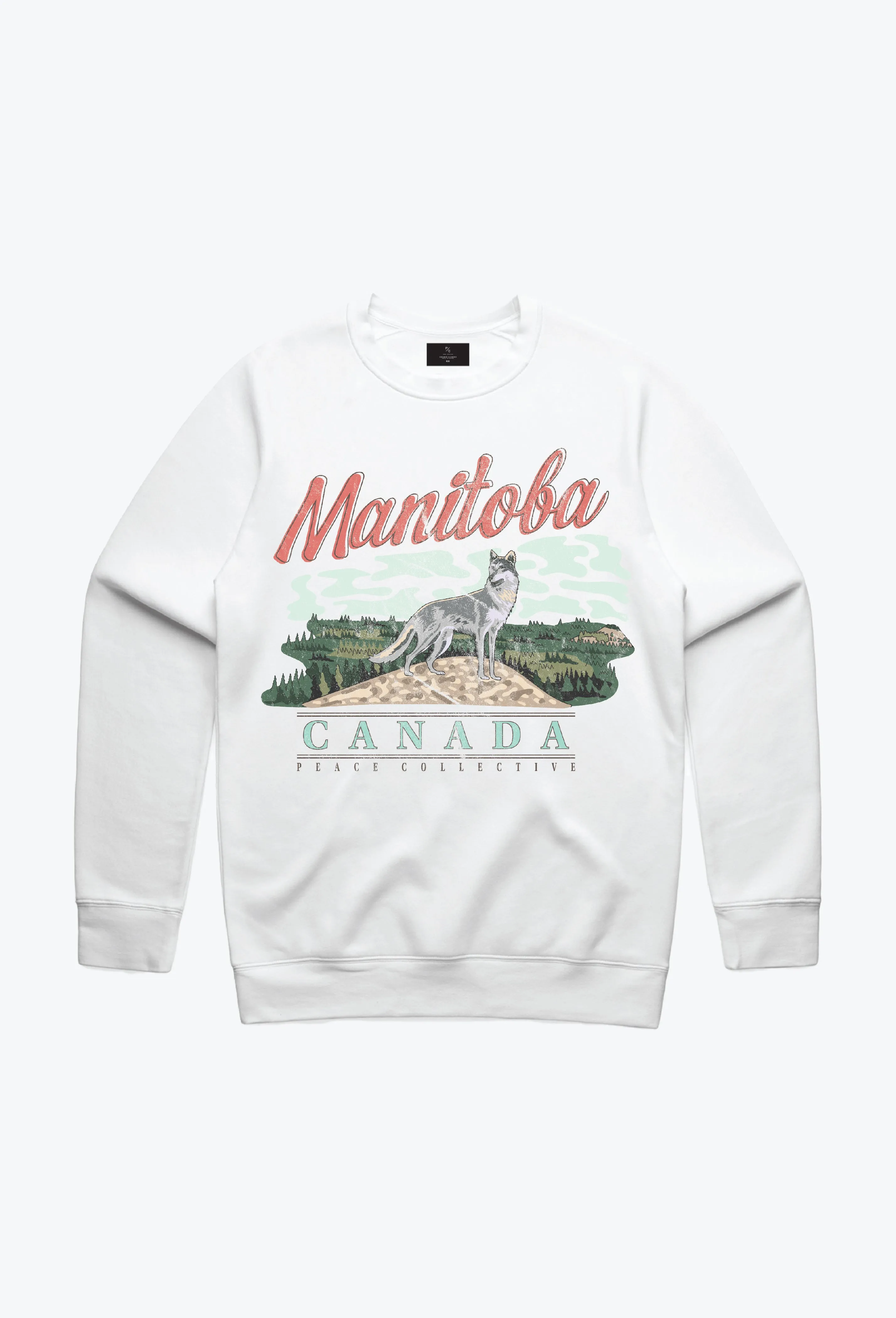 Manitoba Vintage Crewneck - White sold by Peace-Collective